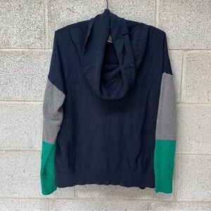 JCP Wool Blend Color Block Cowl Sweater